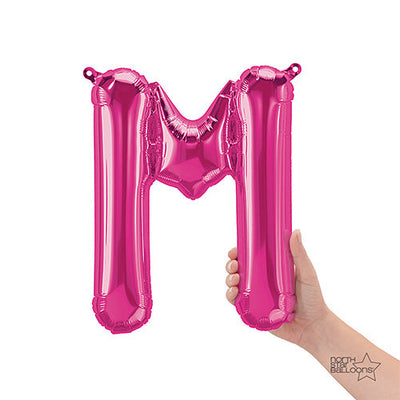 Northstar 16 inch LETTER M - NORTHSTAR - MAGENTA (AIR-FILL ONLY) Foil Balloon 00517-01-N-P
