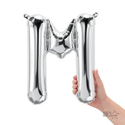 Northstar 16 inch LETTER M - NORTHSTAR - SILVER (AIR-FILL ONLY) Foil Balloon 00491-01-N-P