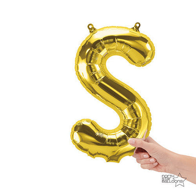 Northstar 16 inch LETTER S - NORTHSTAR - GOLD (AIR-FILL ONLY) Foil Balloon 00585-01-N-P