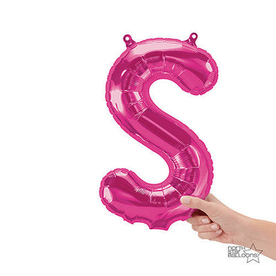 Northstar 16 inch LETTER S - NORTHSTAR - MAGENTA (AIR-FILL ONLY) Foil Balloon 00523-01-N-P