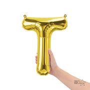 Northstar 16 inch LETTER T - NORTHSTAR - GOLD (AIR-FILL ONLY) Foil Balloon 00586-01-N-P