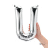 Northstar 16 inch LETTER U - NORTHSTAR - SILVER (AIR-FILL ONLY) Foil Balloon 00499-01-N-P