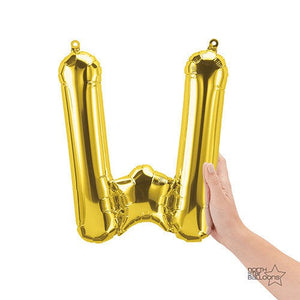 Northstar 16 inch LETTER W - NORTHSTAR - GOLD (AIR-FILL ONLY) Foil Balloon 00589-01-N-P