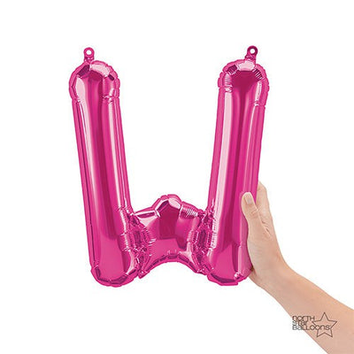 Northstar 16 inch LETTER W - NORTHSTAR - MAGENTA (AIR-FILL ONLY) Foil Balloon 00527-01-N-P