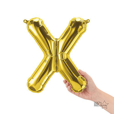 Northstar 16 inch LETTER X - NORTHSTAR - GOLD (AIR-FILL ONLY) Foil Balloon 00590-01-N-P