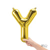 Northstar 16 inch LETTER Y - NORTHSTAR - GOLD (AIR-FILL ONLY) Foil Balloon 00591-01-N-P