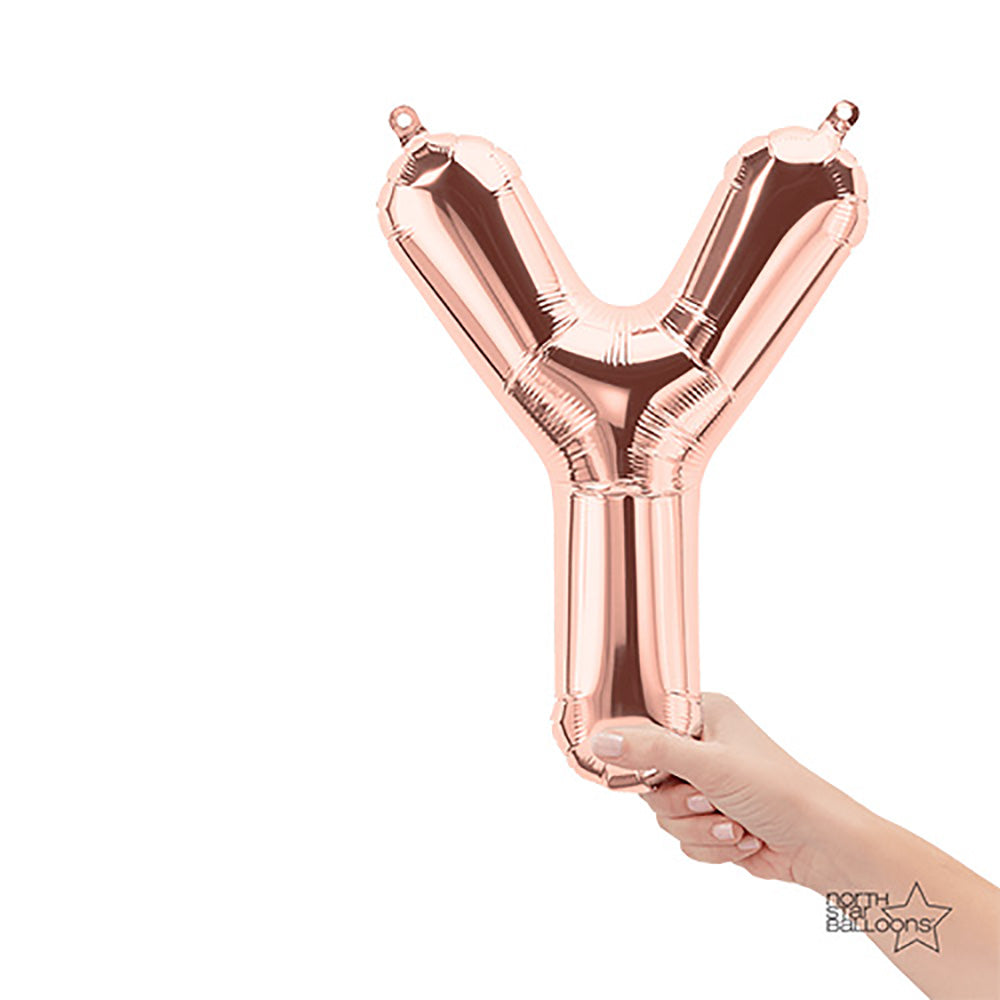 Northstar 16 inch LETTER Y - NORTHSTAR - ROSE GOLD (AIR-FILL ONLY) Foil Balloon 01361-01-N-P