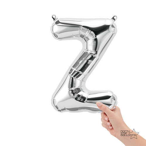 Northstar 16 inch LETTER Z - NORTHSTAR - SILVER (AIR-FILL ONLY) Foil Balloon 00504-01-N-P