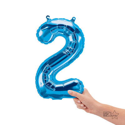 Northstar 16 inch NUMBER 2 - NORTHSTAR - BLUE (AIR -FILL ONLY) Foil Balloon 00454-01-N-P
