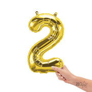 Northstar 16 inch NUMBER 2 - NORTHSTAR - GOLD (AIR -FILL ONLY) Foil Balloon 00559-01-N-P
