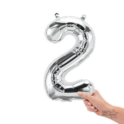 Northstar 16 inch NUMBER 2 - NORTHSTAR - SILVER (AIR -FILL ONLY) Foil Balloon 00434-01-N-P