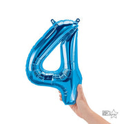Northstar 16 inch NUMBER 4 - NORTHSTAR - BLUE (AIR -FILL ONLY) Foil Balloon 00456-01-N-P