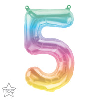 Northstar 16 inch NUMBER 5 - JELLI OMBRE (AIR-FILL ONLY) Foil Balloon 86372-N-P