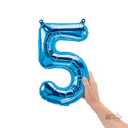 Northstar 16 inch NUMBER 5 - NORTHSTAR - BLUE (AIR -FILL ONLY) Foil Balloon 00457-01-N-P