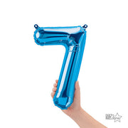 Northstar 16 inch NUMBER 7 - NORTHSTAR - BLUE (AIR -FILL ONLY) Foil Balloon 00459-01-N-P