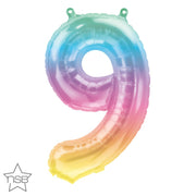 Northstar 16 inch NUMBER 9 - JELLI OMBRE (AIR-FILL ONLY) Foil Balloon 86409-N-P