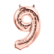 Northstar 16 inch NUMBER 9 - NORTHSTAR - ROSE GOLD (AIR -FILL ONLY) Foil Balloon 01372-01-N-P