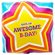 Northstar 18 inch AWESOME BIRTHDAY Foil Balloon 00365-365-N-P