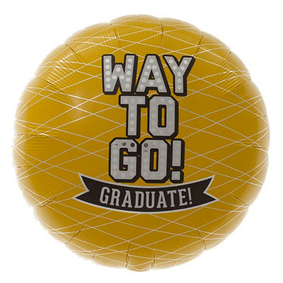 Northstar 18 inch WAY TO GO YELLLOW Foil Balloon 00791-01-N-P