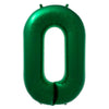 Northstar 34 inch LETTER O / NUMBER 0 ZERO- GREEN Foil Balloon 00464-01-N-P