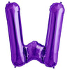 Northstar 34 inch LETTER W - NORTHSTAR - PURPLE Foil Balloon 00322-322-N-P