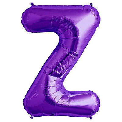 Northstar 34 inch LETTER Z - NORTHSTAR - PURPLE Foil Balloon 00325-325-N-P