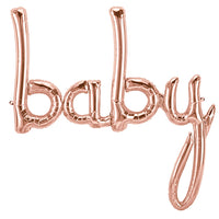 Northstar 46 inch BABY SCRIPT - ROSE GOLD (AIR-FILL ONLY) Foil Balloon 01408-01-N-P