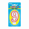NUMBER 9 DELUXE SHAPE BIRTHDAY CANDLE - LA Balloons