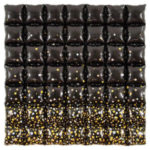 Oaktree 36 inch WAFFLE PANEL - SPARKLING FIZZ HOLOGRAPHIC BLACK Foil Balloon 609594-O-P