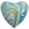 Party Brands 18 inch AGATE HEART - BLUE & GOLD Foil Balloon 10121-PB-U