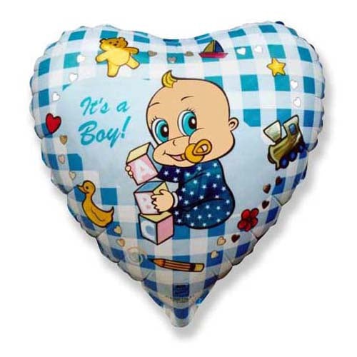 Party Brands 18 inch BABY BOY PLAY Foil Balloon LAB106-FM