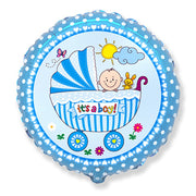 Party Brands 18 inch BABY BUGGY BOY Foil Balloon LAB192-FM