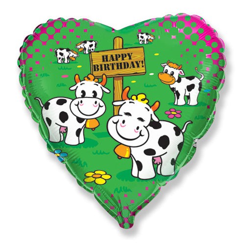 Party Brands 18 inch BIRTHDAY COWS Foil Balloon LAB125-FM