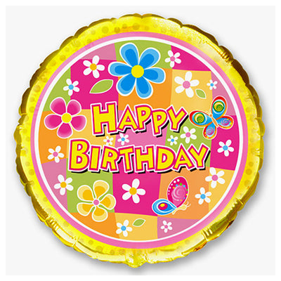 Party Brands 18 inch BIRTHDAY DAISY FLOWERS Foil Balloon LAB176-FM