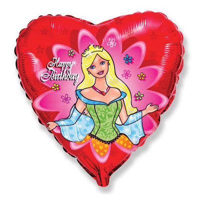 Party Brands 18 inch BIRTHDAY PRINCESS HEART Foil Balloon LAB140-FM