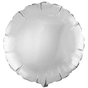 Party Brands 18 inch CIRCLE - SILVER Foil Balloon LAB960-FM-U