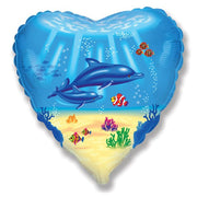 Party Brands 18 inch DOLPHIN FAMILY Foil Balloon LAB134-FM