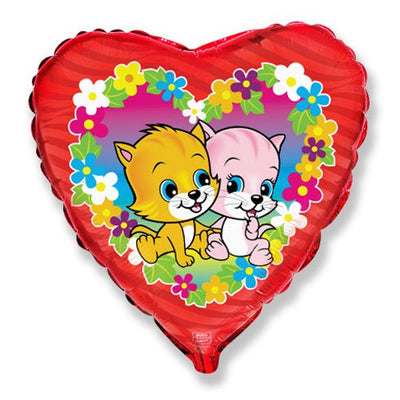 Party Brands 18 inch FLOWER CATS Foil Balloon LAB115-FM