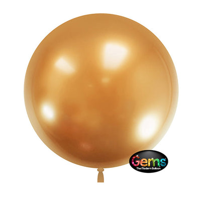 LA Balloons 18 inch GEMS BALLOON - GLITZY GOLD (5 PK) Plastic Balloon 00831-GB-P