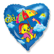 Party Brands 18 inch GIRL RAINBOW DUCK Foil Balloon LAB127-FM