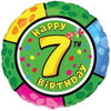 Party Brands 18 inch HAPPY BIRTHDAY - SEVEN Foil Balloon LAB491-FM