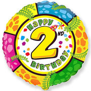 Party Brands 18 inch HAPPY BIRTHDAY - TWO Foil Balloon LAB486-FM