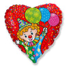 Party Brands 18 inch HAPPY CLOWN Foil Balloon LAB155-FM