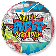 Party Brands 18 inch HAPPY SUPER BIRTHDAY COMICS Foil Balloon LAB932-FM