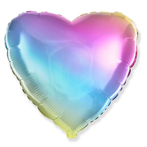 Party Brands 18 inch HEART - GRADIENT PASTEL Foil Balloon LAB957-FM-U