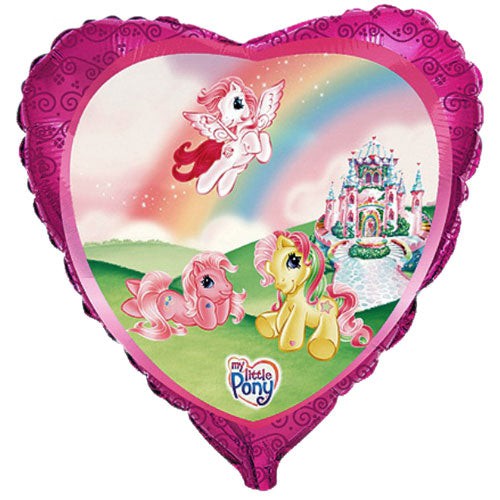 Party Brands 18 inch HEART MY LITTLE PONY CASTLE Foil Balloon LAB470-FM