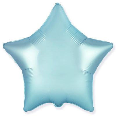 Party Brands 18 inch STAR - SATIN PASTEL BLUE Foil Balloon 301250-PB-U