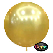Party Brands 22 inch GEMS BALLOON - BRIGHT GOLD (3 PK) Plastic Balloon 00863-GB-P