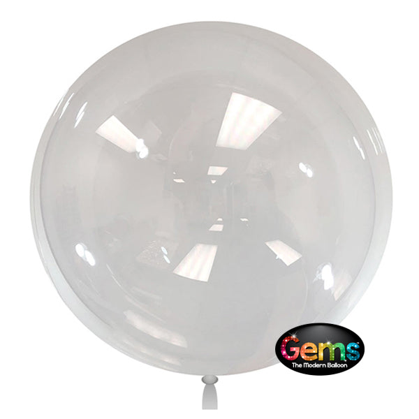 Party Brands 24 inch GEMS BALLOON - CLEAR (3 PK) Plastic Balloon 00859-GB-P