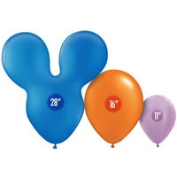 Party Brands 28 inch MOUSEHEAD - DARK BLUE Latex Balloons 10158-PB